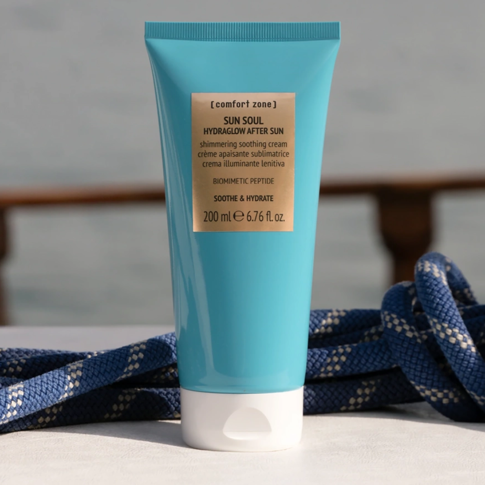 COMFORT ZONE Sun Soul Hydraglow Aftersun 200ml - Зволожуючий крем після засмаги з ефектом мерехтіння - фото №4 COMFORT ZONE Sun Soul Hydraglow Aftersun 200ml - Зволожуючий крем після засмаги з ефектом мерехтіння - фото №4